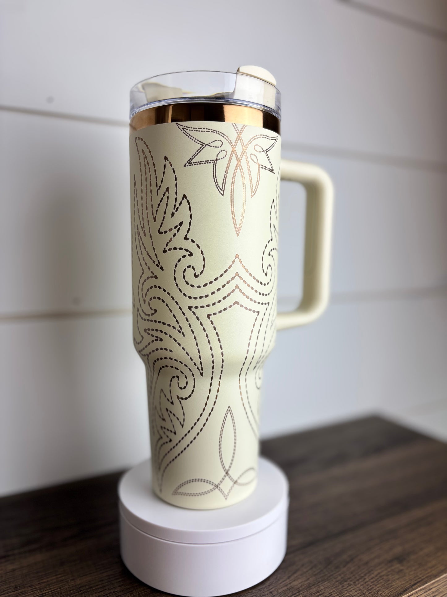 Western Boot Stitch 40oz tumbler