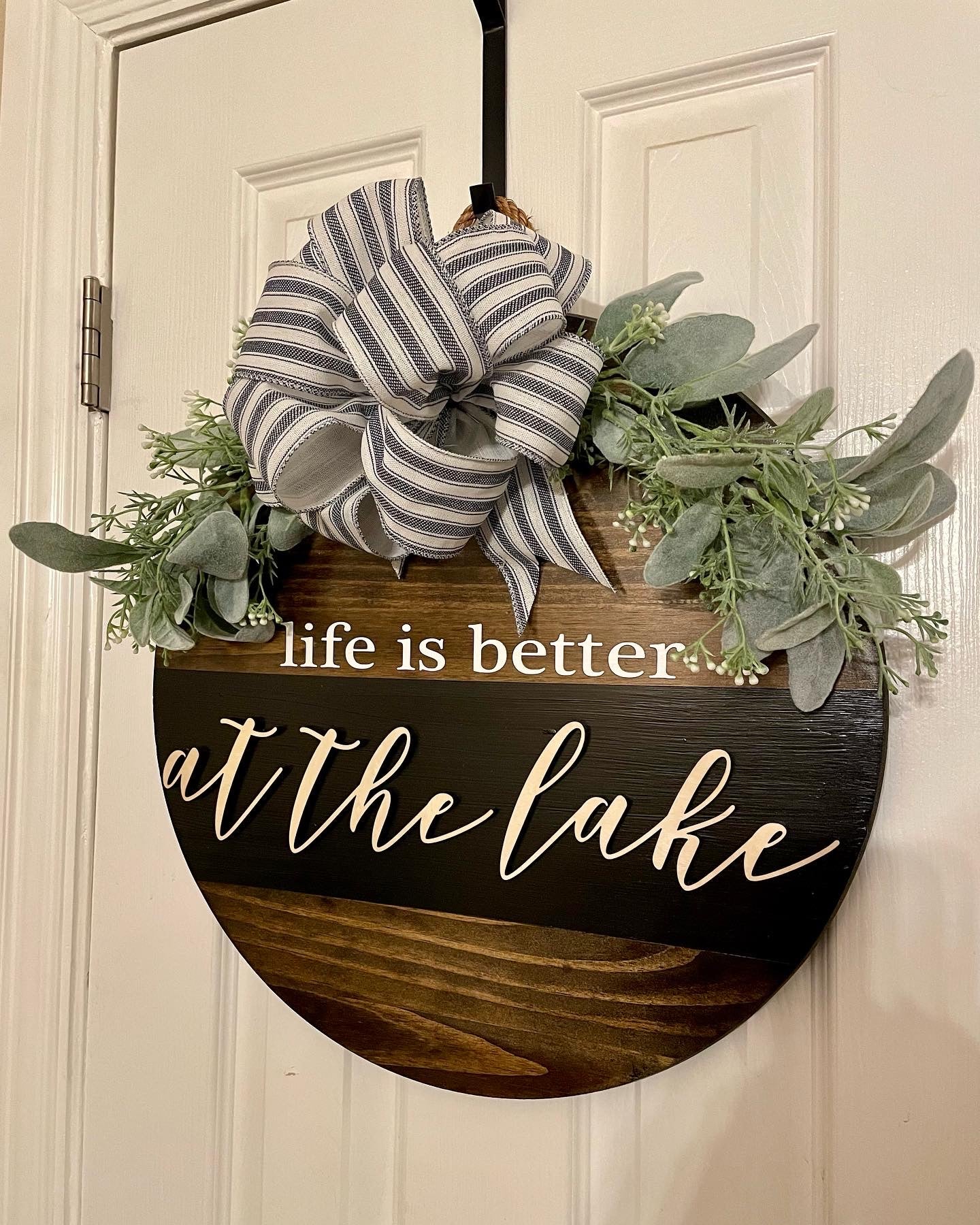 Life is better at the lake door hanger