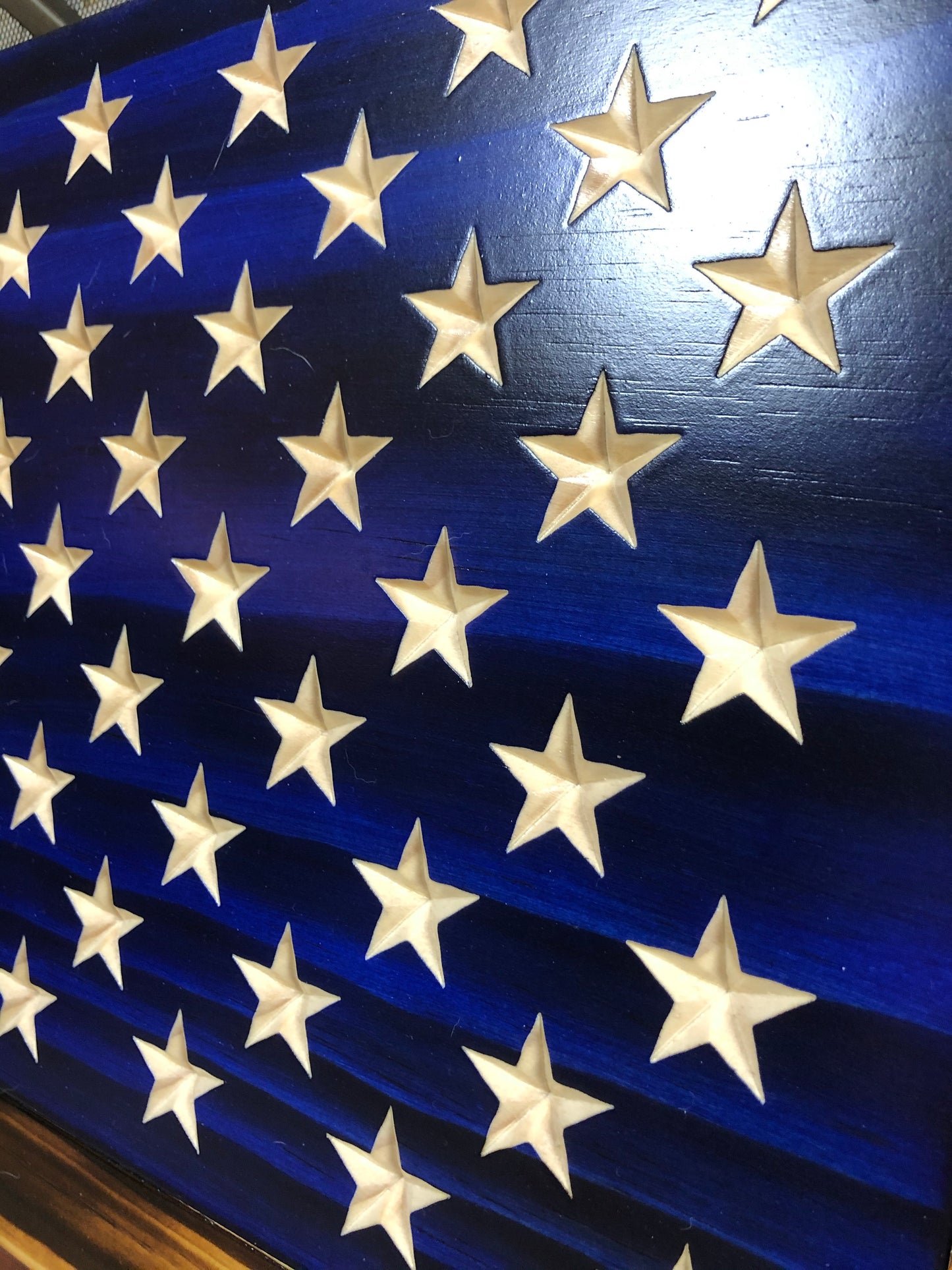 Wooden American Flag Burnt