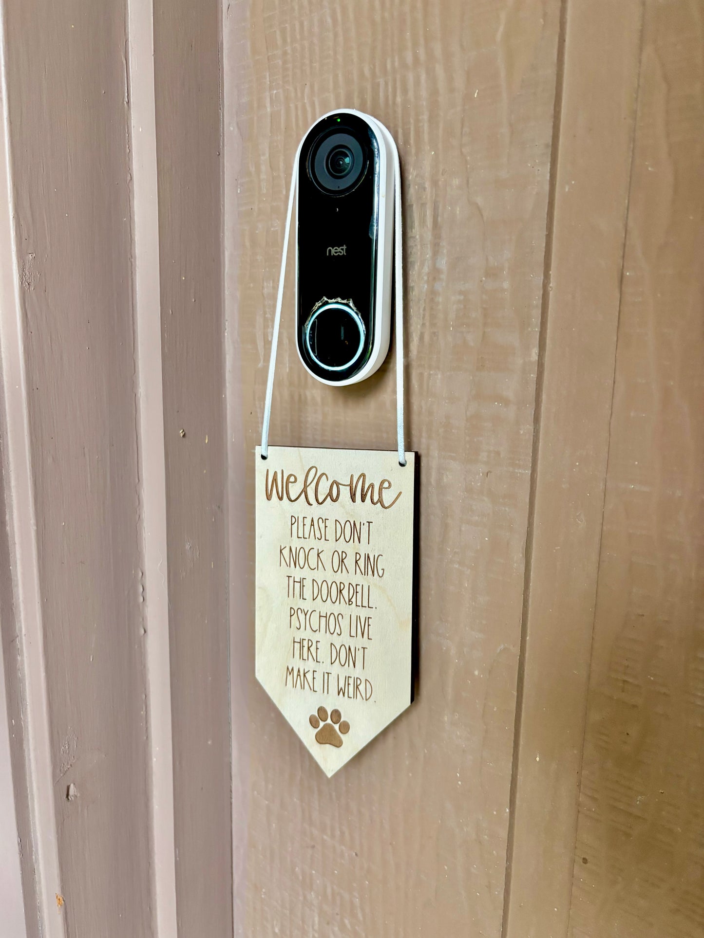 No Soliciting Doorbell Hanger for dog parents
