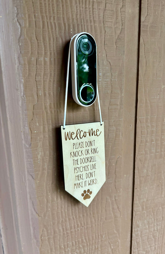 No Soliciting Doorbell Hanger for dog parents