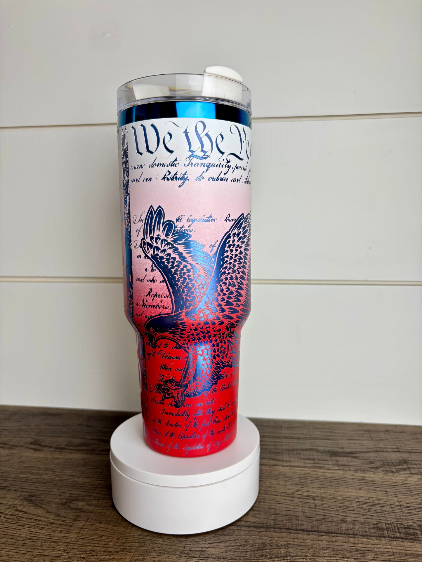 We the people engraved patriotic tumbler 40 ounce
