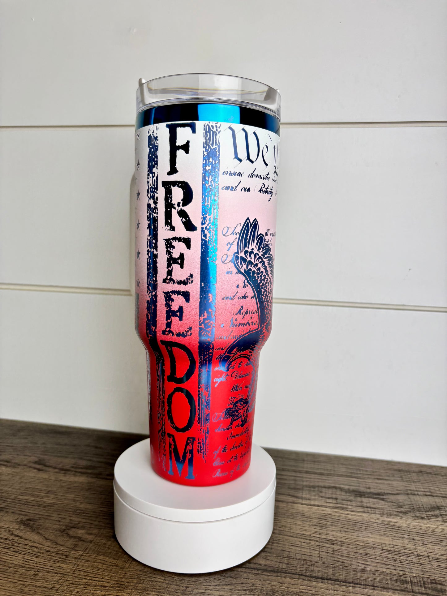 We the people engraved patriotic tumbler 40 ounce