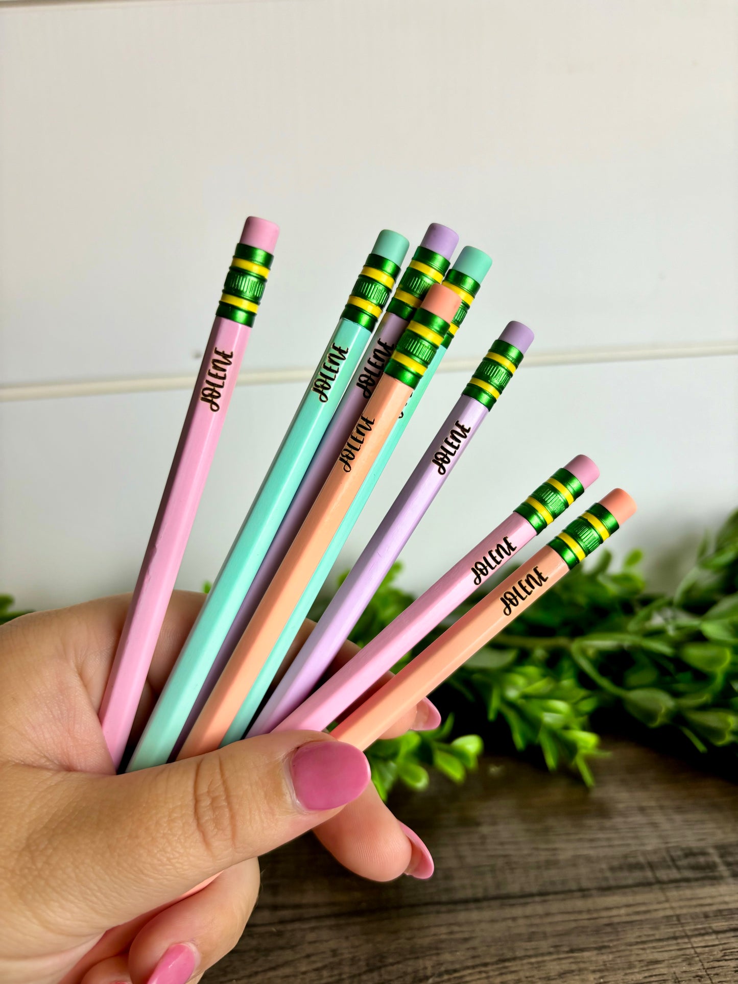 Personalized Pastel Pencils, School Supplies, Engraved Name Pencils