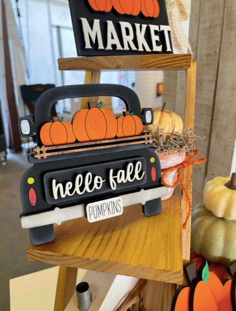 Fall Tiered Tray Decor, Shelf Sitters