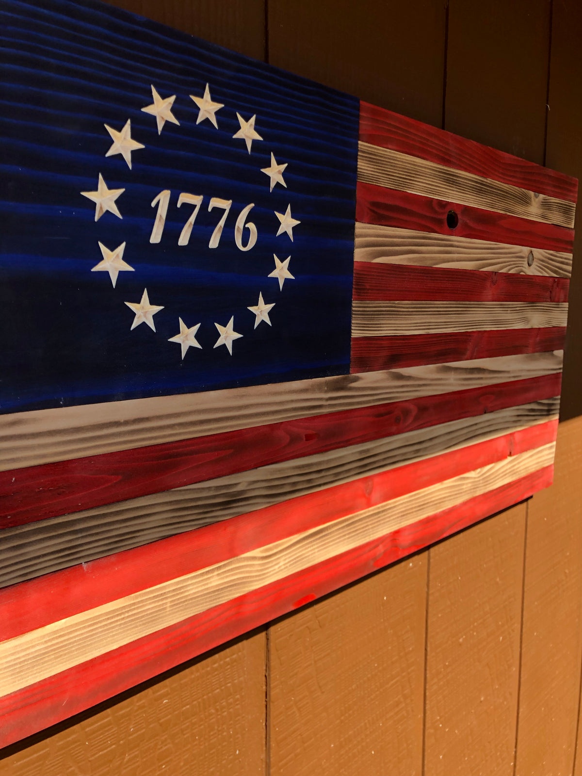 Rustic 1776 1776 Wooden American Flag – huskyhousedesignco